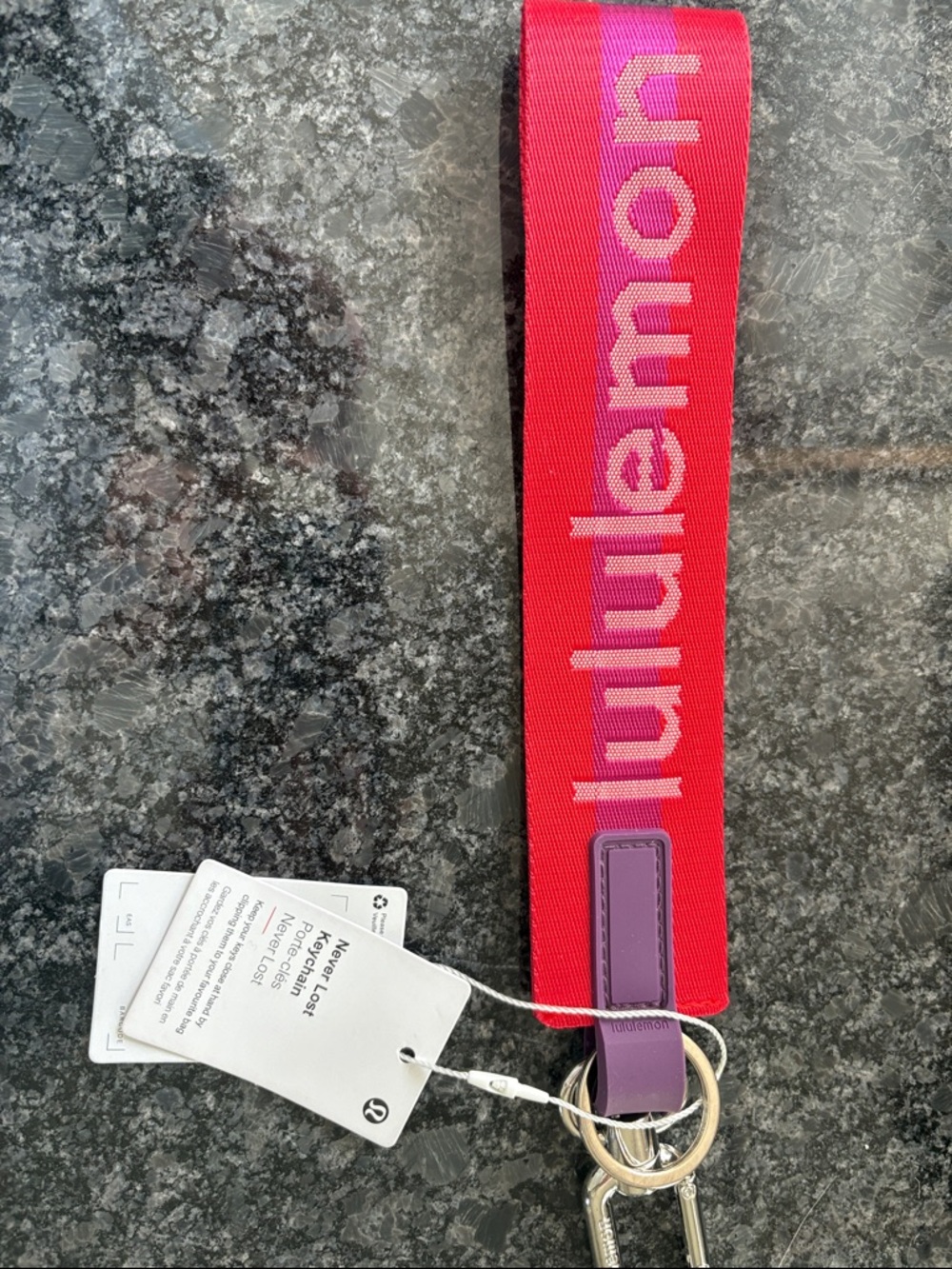 lululemon athletica Pink and Purple Key Strap Wristlet - Picture 3 of 3